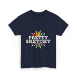 Pretty Sketchy Sketching Artist T-Shirt - Navy