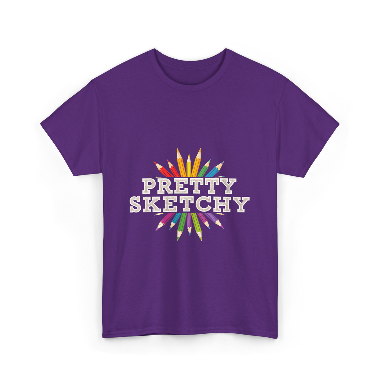 Pretty Sketchy Sketching Artist T-Shirt - Purple