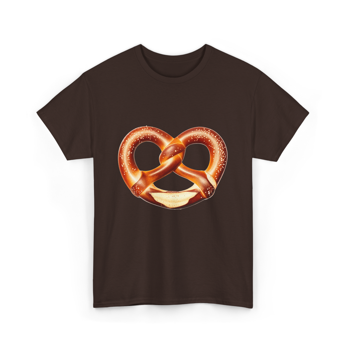 Pretzel Day Pretzel Snack T-Shirt - Dark Chocolate