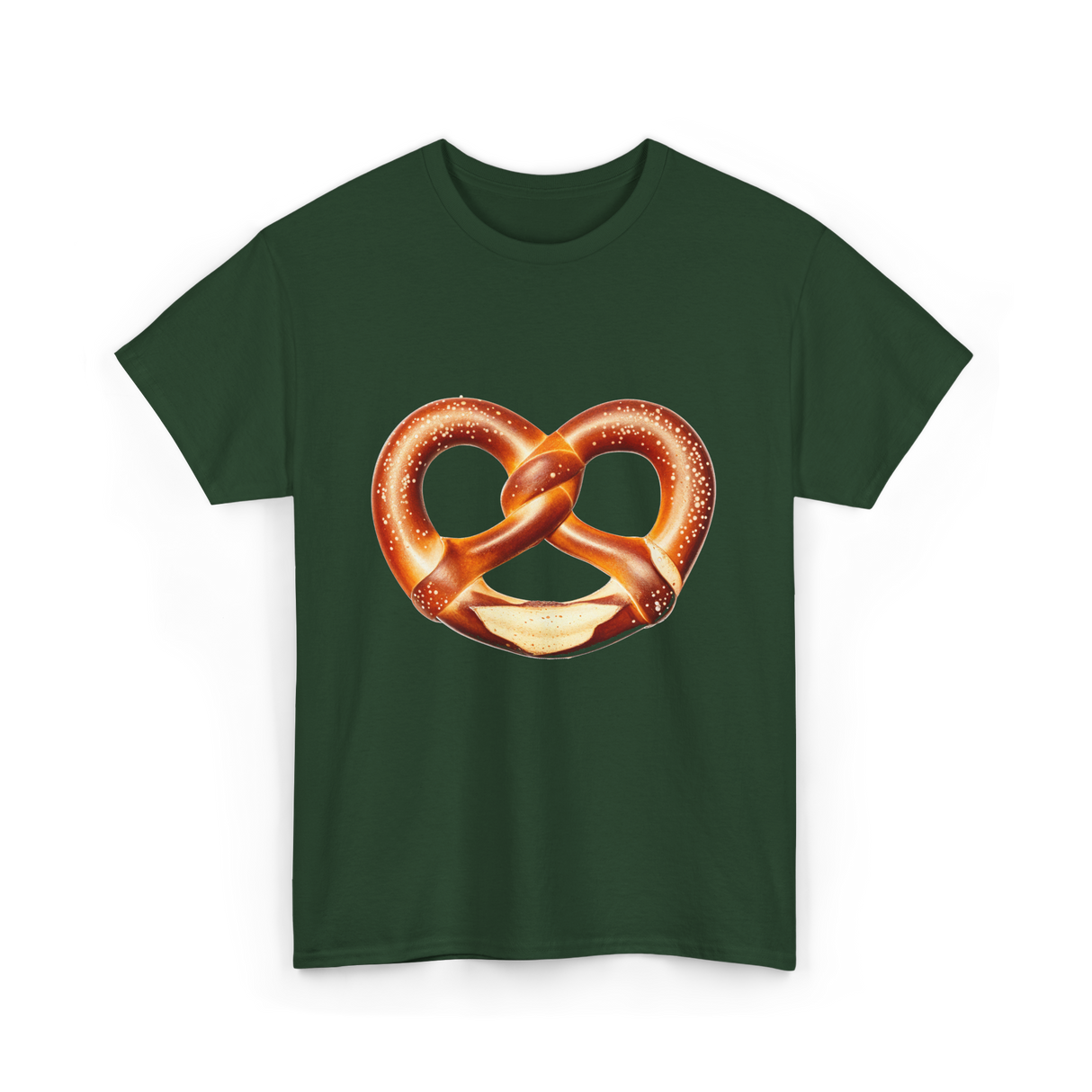 Pretzel Day Pretzel Snack T-Shirt - Forest Green