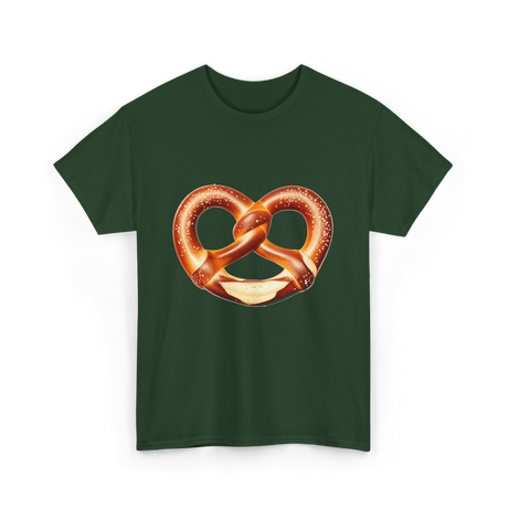 Pretzel Day Pretzel Snack T-Shirt - Forest Green