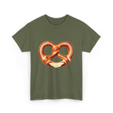 Pretzel Day Pretzel Snack T-Shirt - Military Green