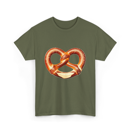 Pretzel Day Pretzel Snack T-Shirt - Military Green