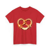 Pretzel Day Pretzel Snack T-Shirt - Red