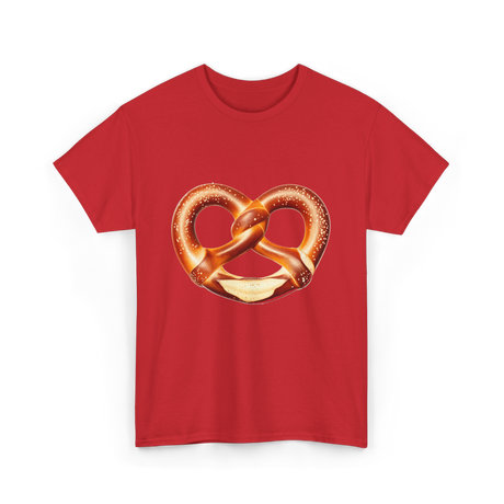 Pretzel Day Pretzel Snack T-Shirt - Red