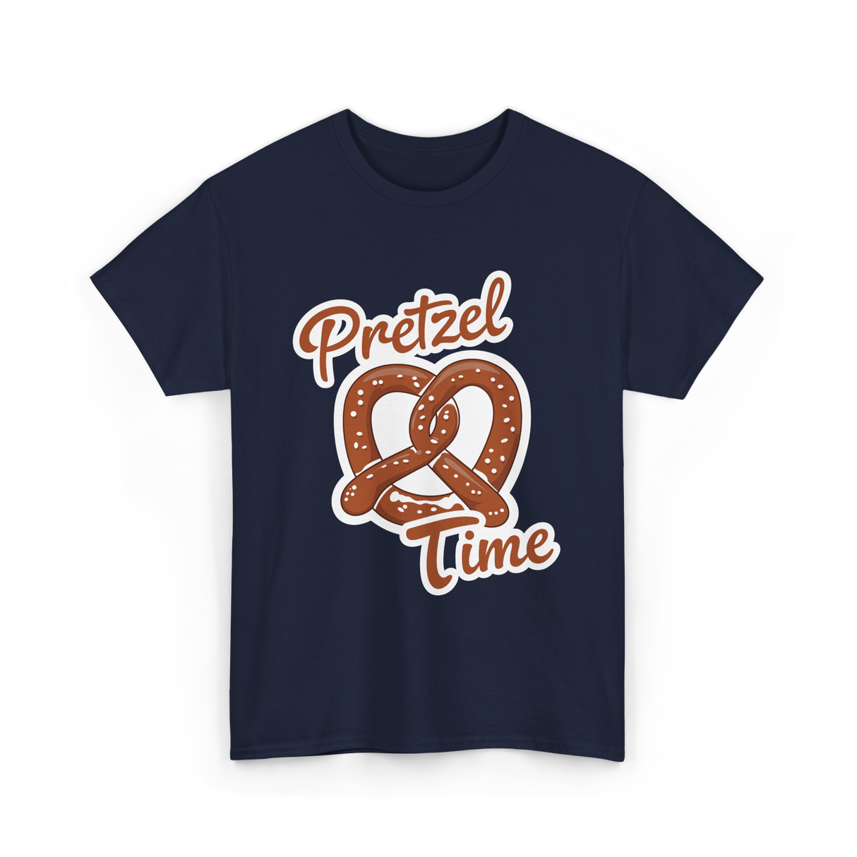 Pretzel Time Pretzel Snack T-Shirt - Navy