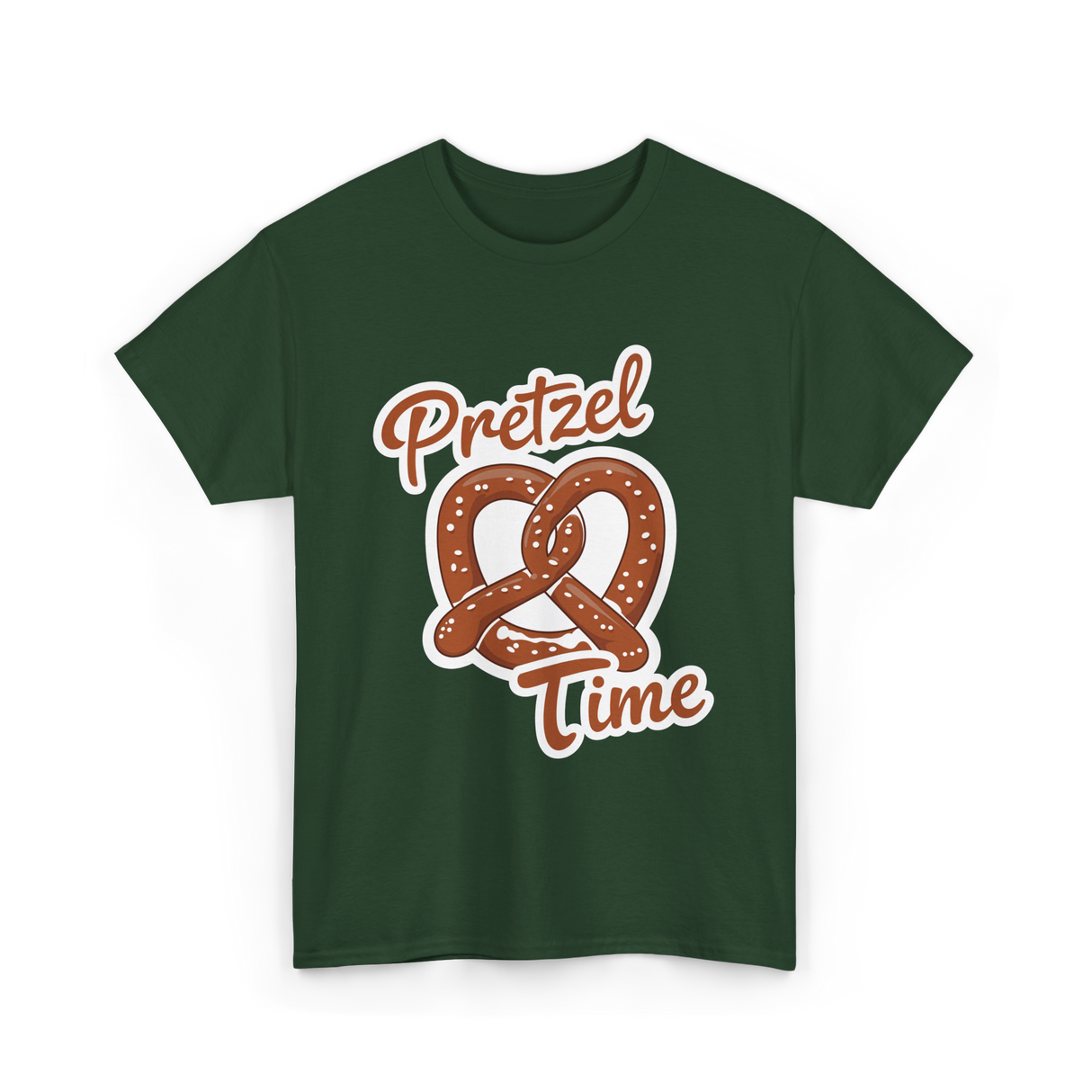 Pretzel Time Pretzel Snack T-Shirt - Forest Green