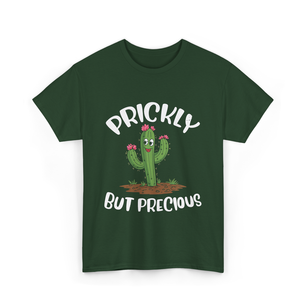 Prickly But Precious Cactus T-Shirt - Forest Green