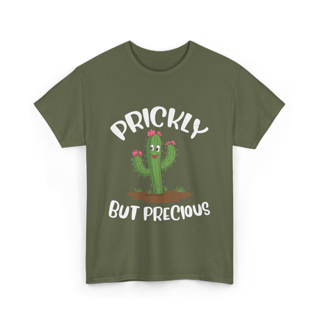 Prickly But Precious Cactus T-Shirt - Military Green