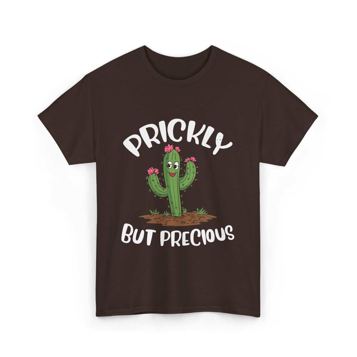 Prickly But Precious Cactus T-Shirt - Dark Chocolate