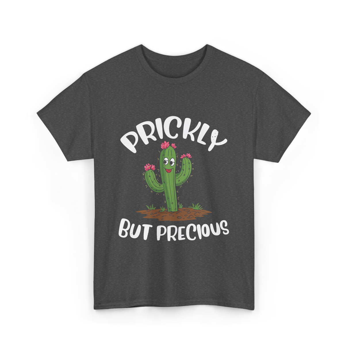 Prickly But Precious Cactus T-Shirt - Dark Heather