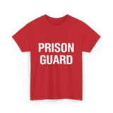 Prison Guard Costume Guard T-Shirt - Red