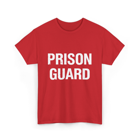 Prison Guard Costume Guard T-Shirt - Red