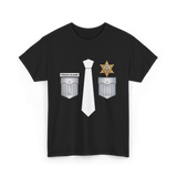 Prison Guard Costume Officer T-Shirt - Black