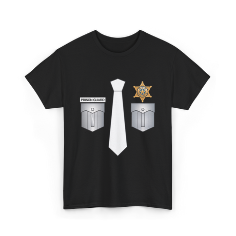 Prison Guard Costume Officer T-Shirt - Black