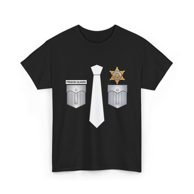 Prison Guard Costume Officer T-Shirt - Black