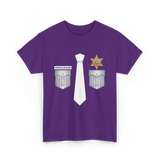 Prison Guard Costume Officer T-Shirt - Purple