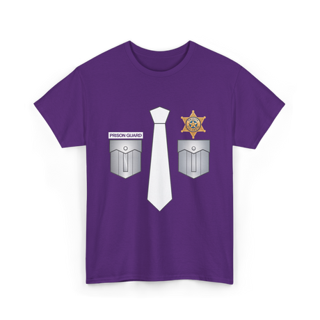 Prison Guard Costume Officer T-Shirt - Purple