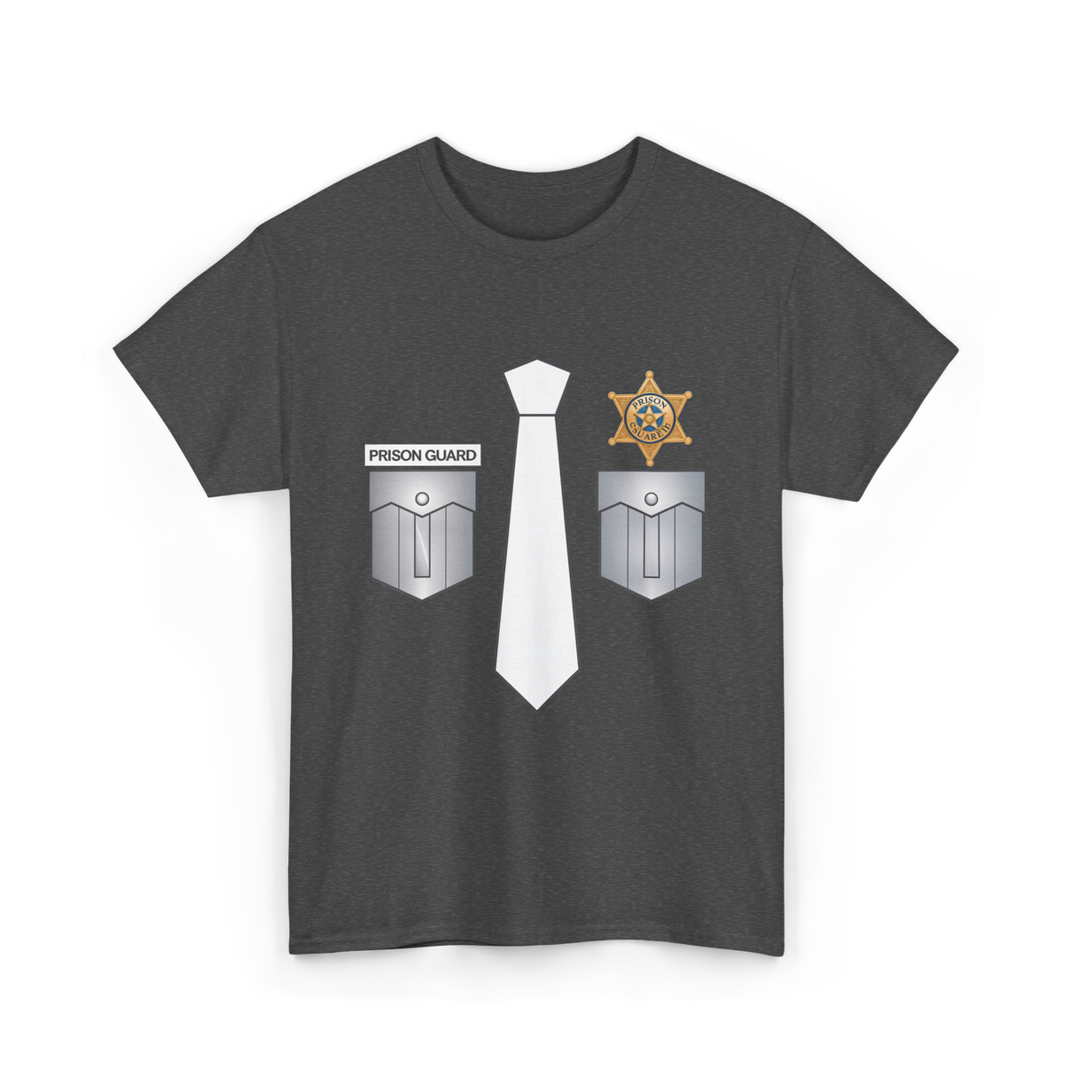 Prison Guard Costume Officer T-Shirt - Dark Heather