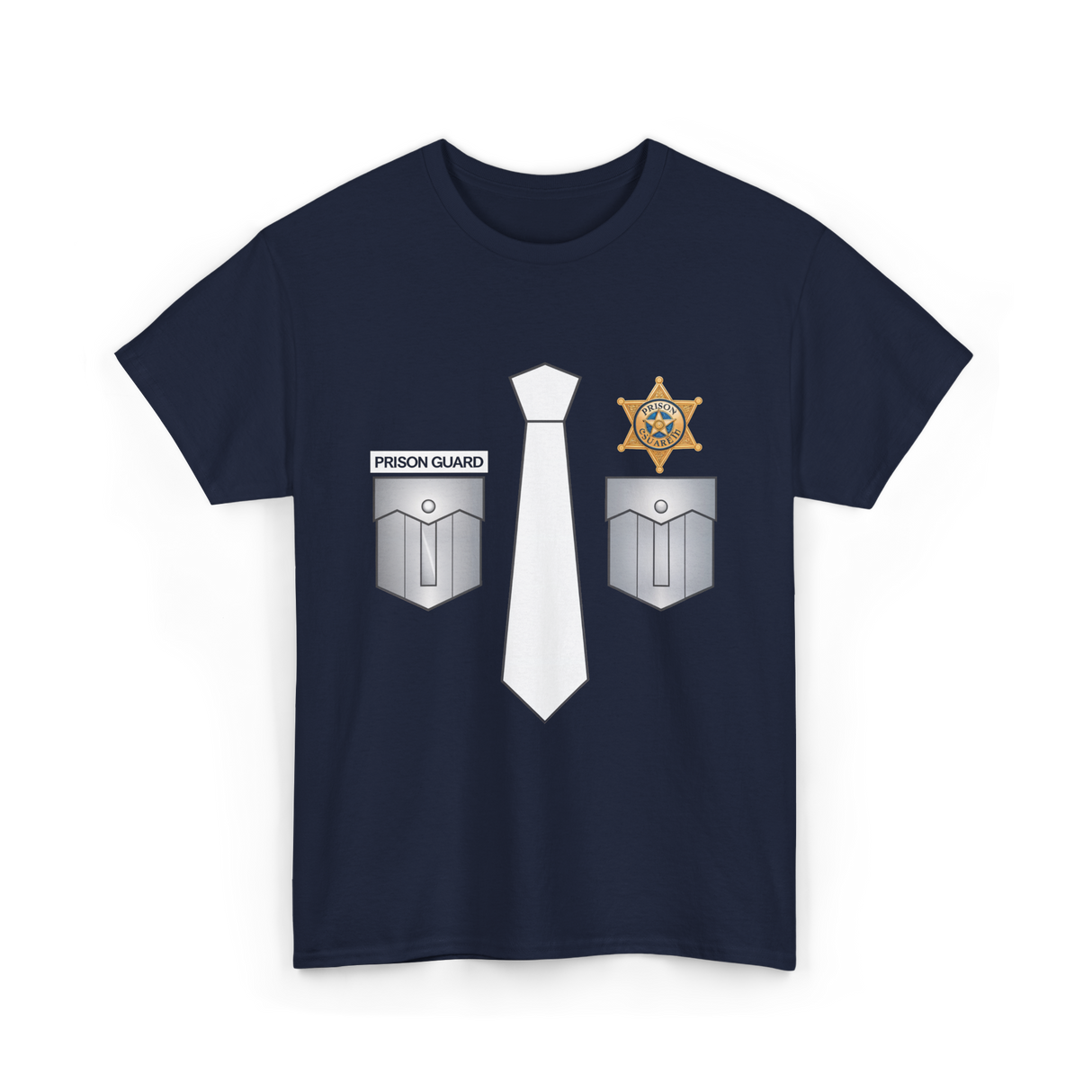 Prison Guard Costume Officer T-Shirt - Navy