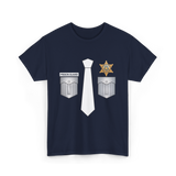 Prison Guard Costume Officer T-Shirt - Navy