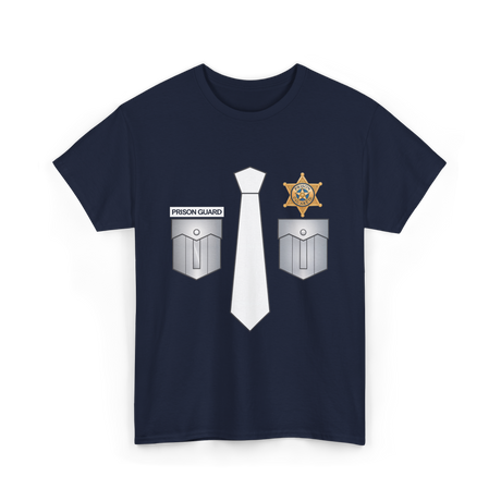 Prison Guard Costume Officer T-Shirt - Navy