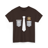 Prison Guard Costume Officer T-Shirt - Dark Chocolate