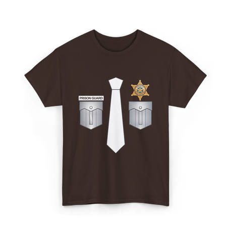 Prison Guard Costume Officer T-Shirt - Dark Chocolate