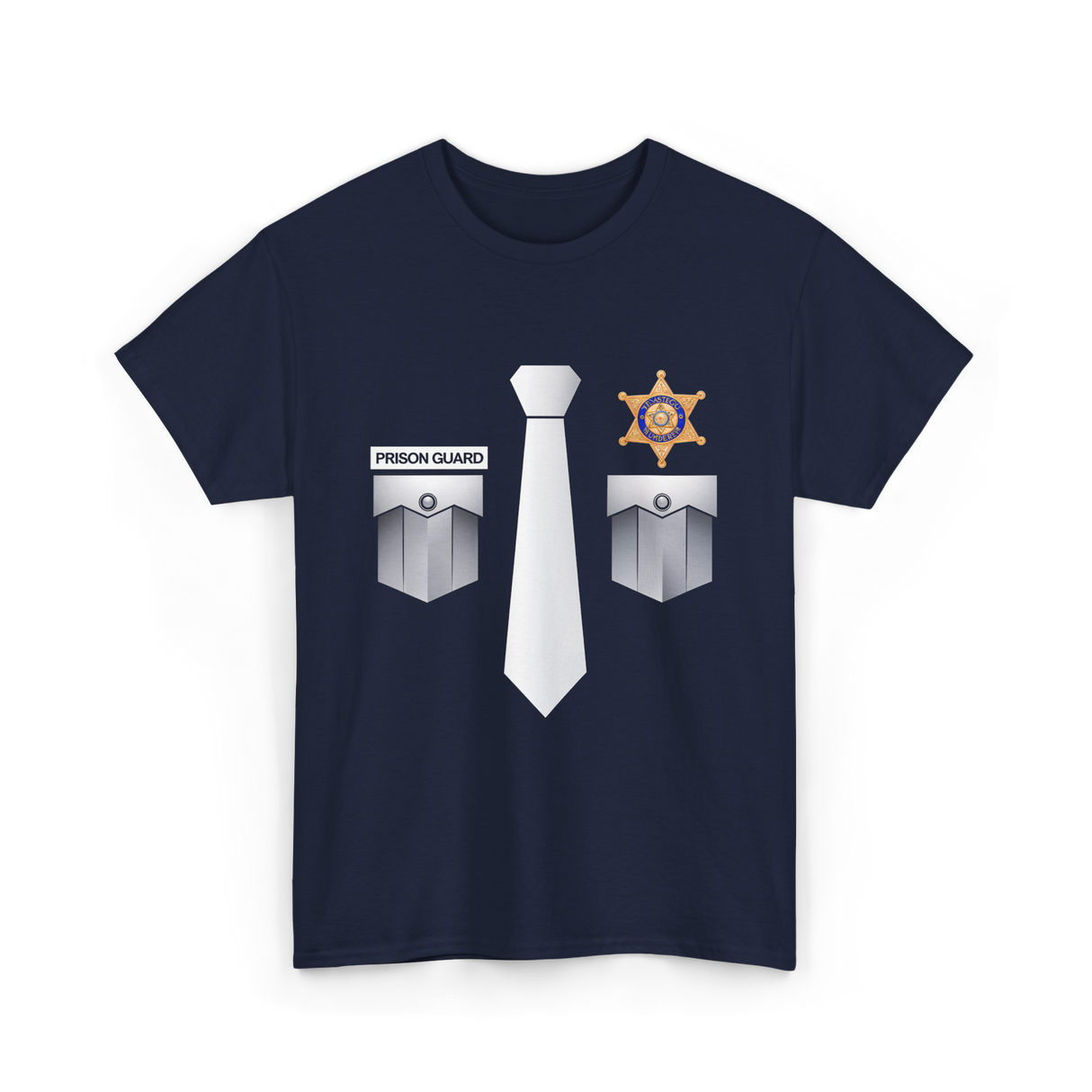 Prison Guard Police Officer T-Shirt - Navy