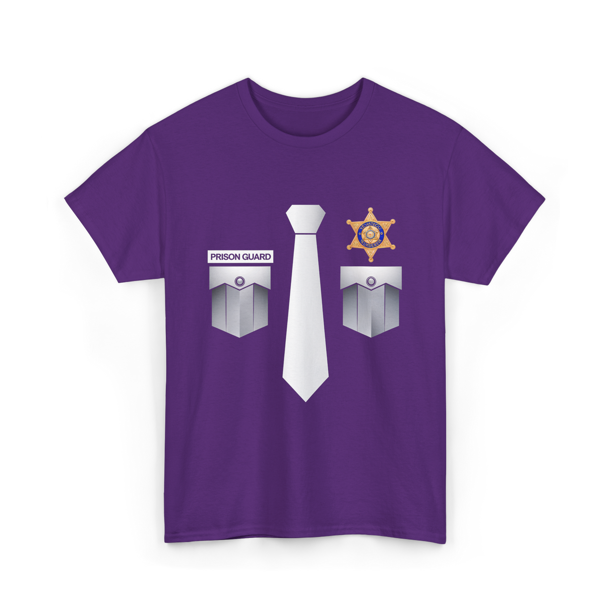 Prison Guard Police Officer T-Shirt - Purple