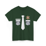 Prison Guard Police Officer T-Shirt - Forest Green