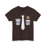 Prison Guard Police Officer T-Shirt - Dark Chocolate