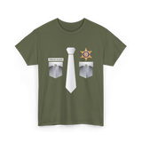 Prison Guard Police Officer T-Shirt - Military Green