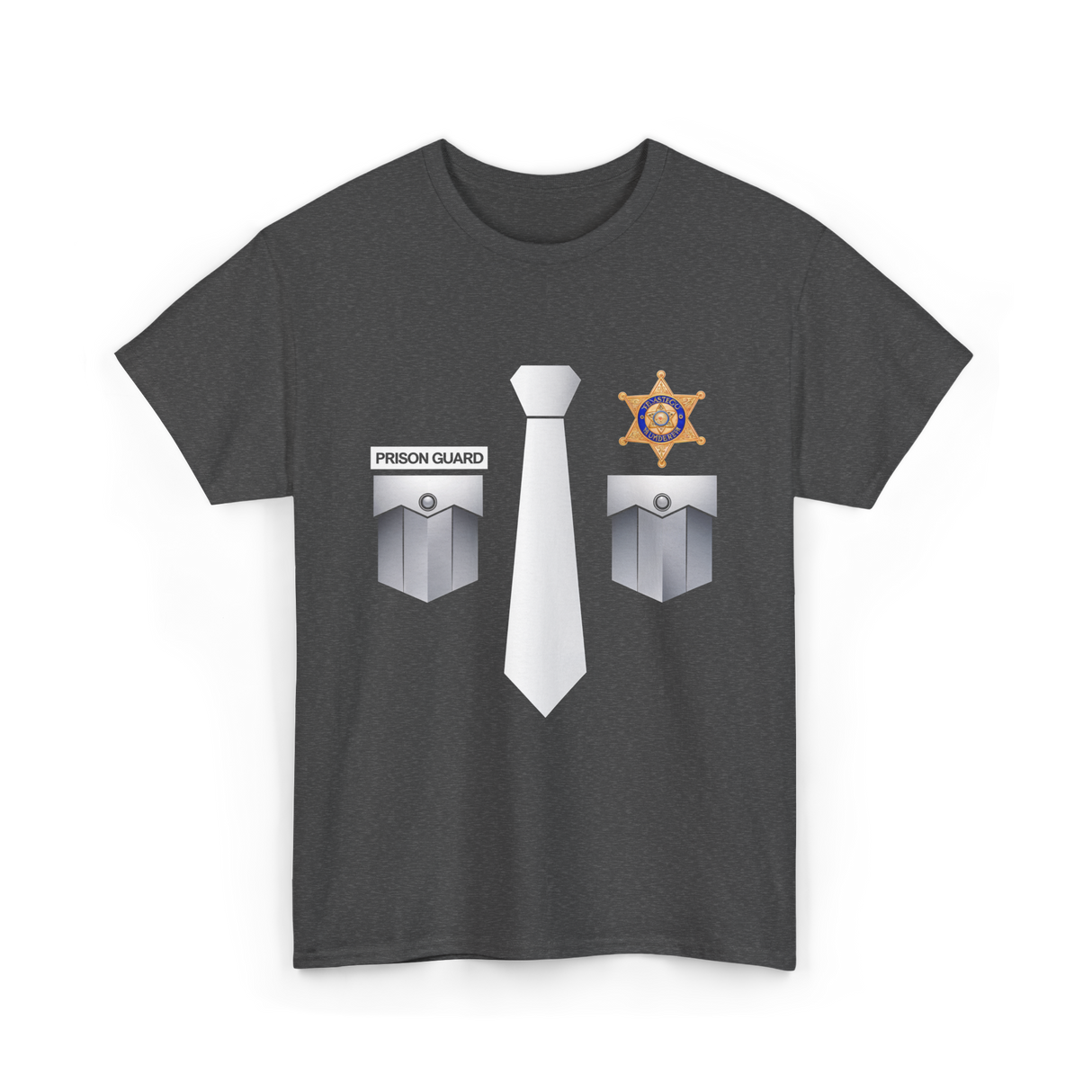 Prison Guard Police Officer T-Shirt - Dark Heather