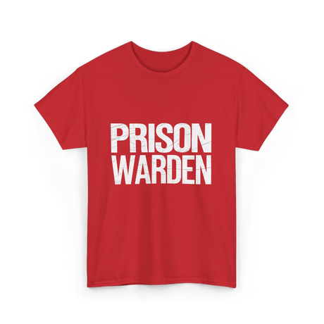 Prison Warden Law Enforcement Officer T-Shirt - Red