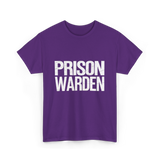 Prison Warden Law Enforcement Officer T-Shirt - Purple