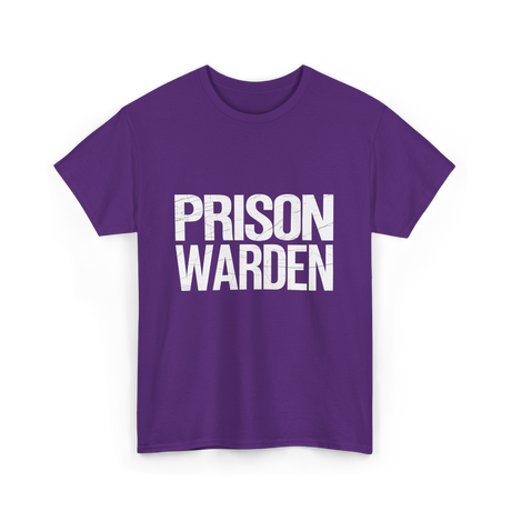 Prison Warden Law Enforcement Officer T-Shirt - Purple