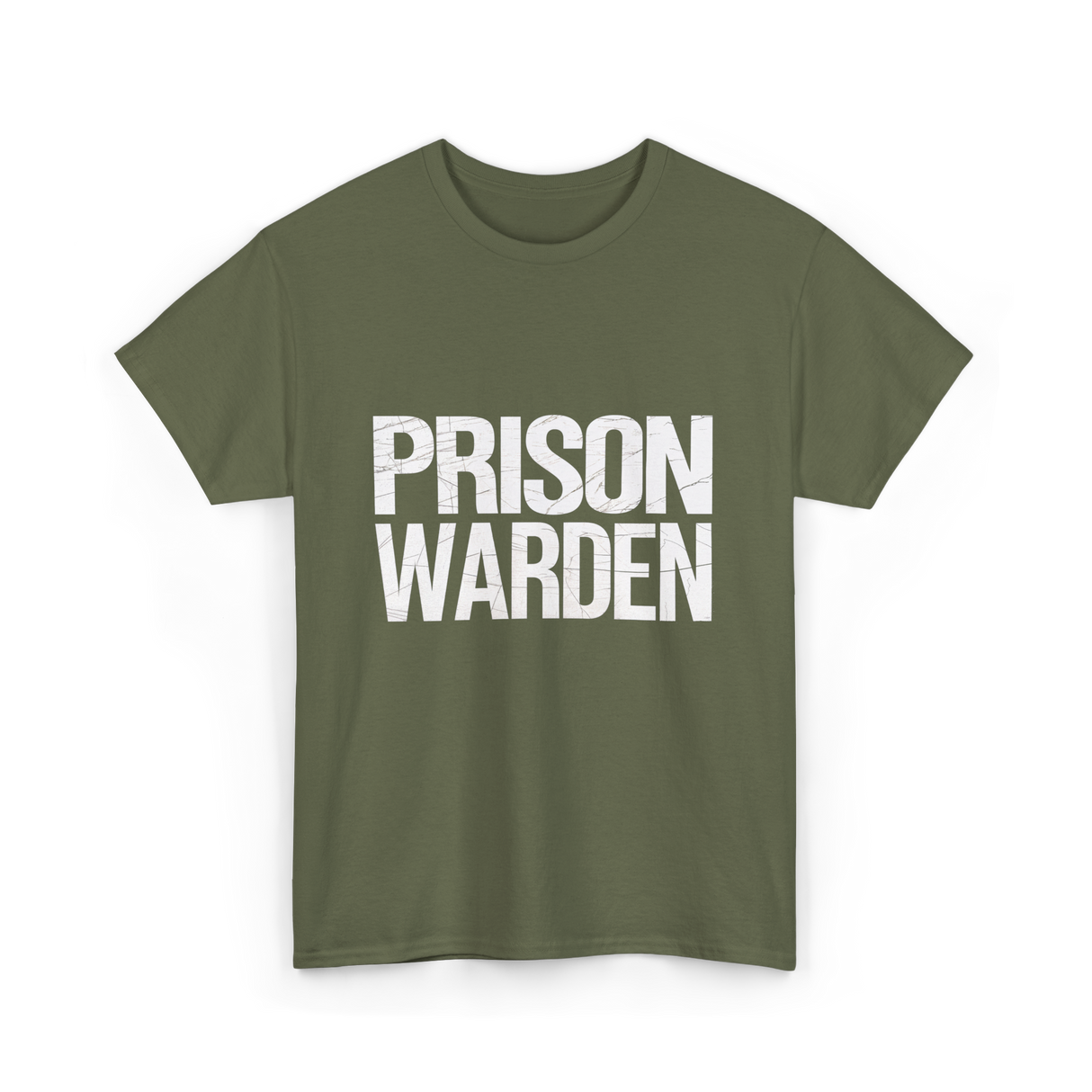 Prison Warden Law Enforcement Officer T-Shirt - Military Green