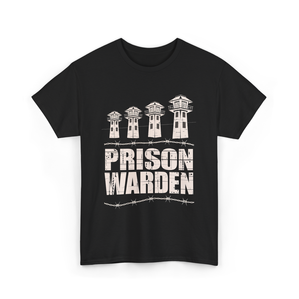 Prison Warden Prison Guard T-Shirt - Black