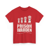 Prison Warden Prison Guard T-Shirt - Red