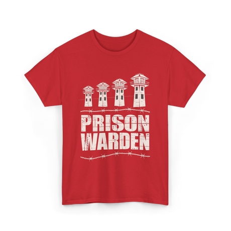 Prison Warden Prison Guard T-Shirt - Red