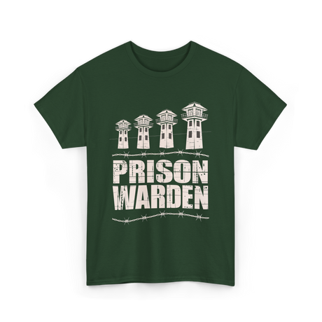 Prison Warden Prison Guard T-Shirt - Forest Green