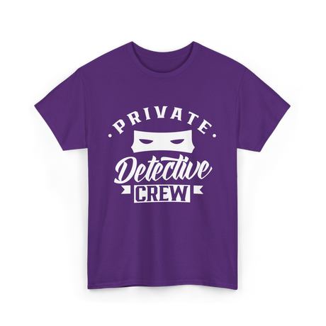 Private Detective Crew Investigator T-Shirt - Purple