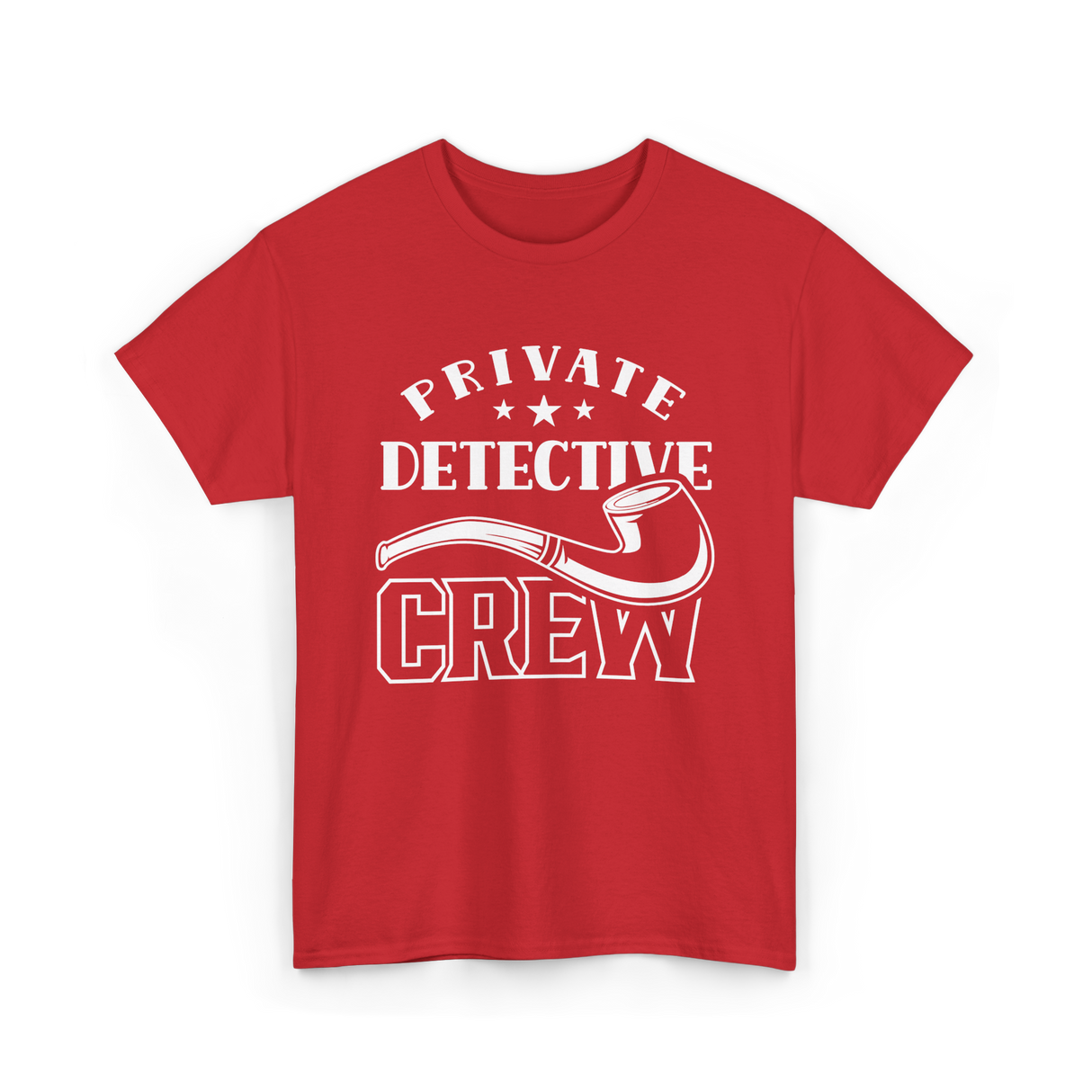 Private Detective Crew Investigator T-Shirt - Red