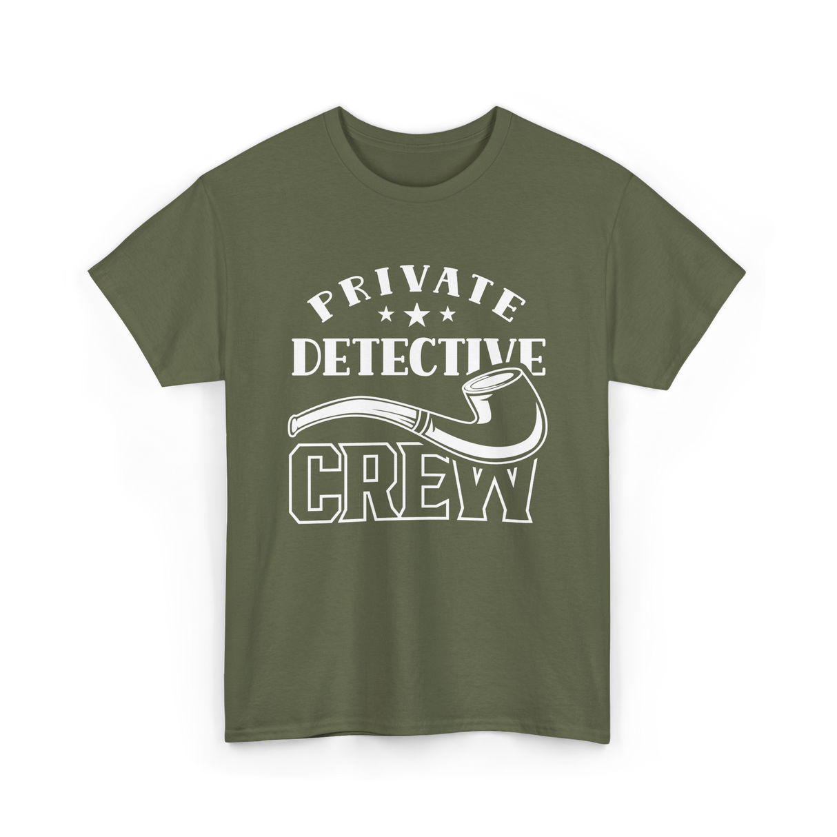 Private Detective Crew Investigator T-Shirt - Military Green