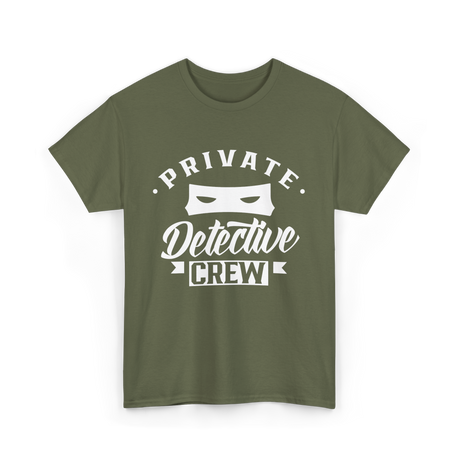 Private Detective Crew Investigator T-Shirt - Military Green