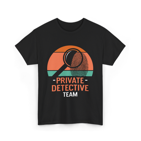 Private Detective Team Investigation T-Shirt - Black