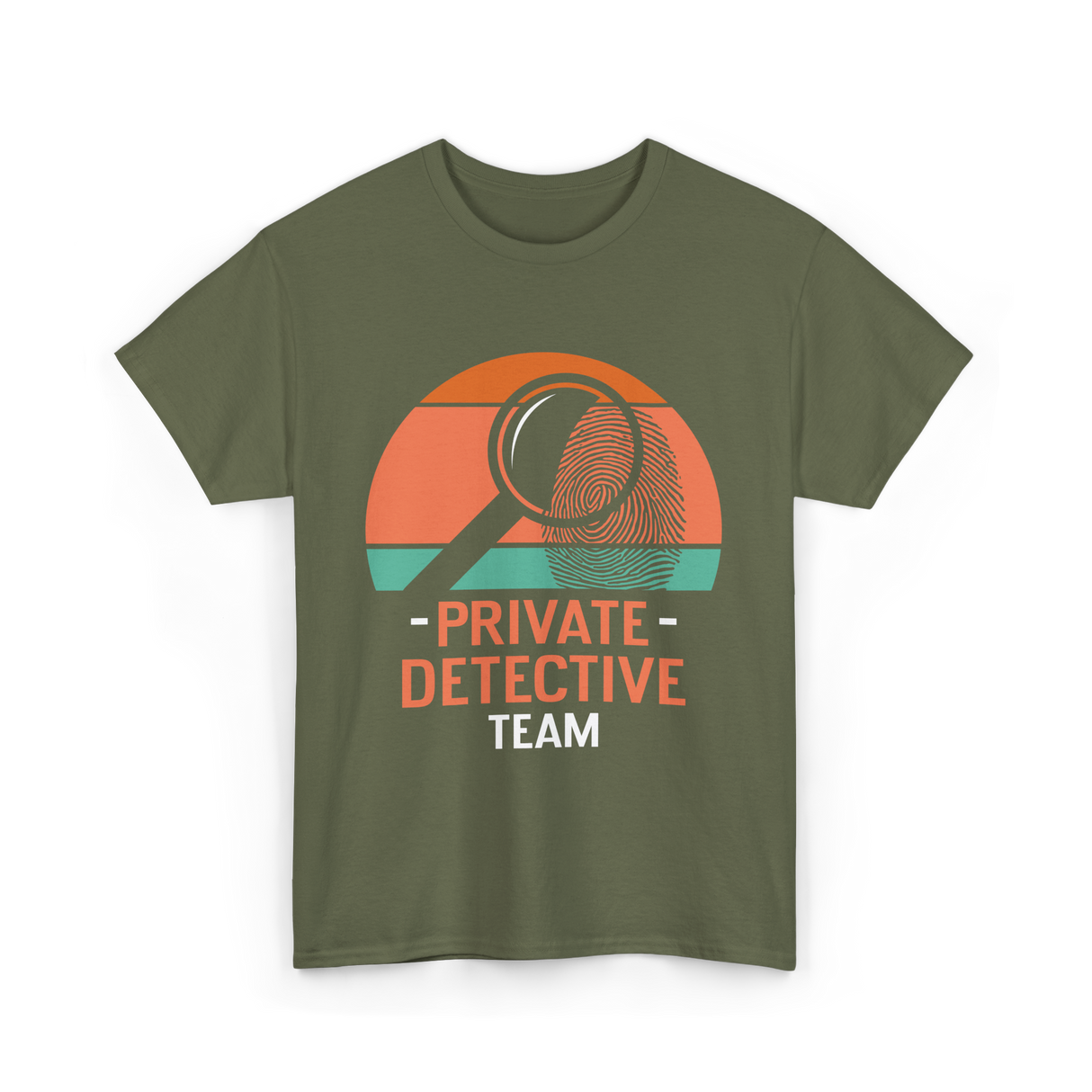 Private Detective Team Investigation T-Shirt - Military Green