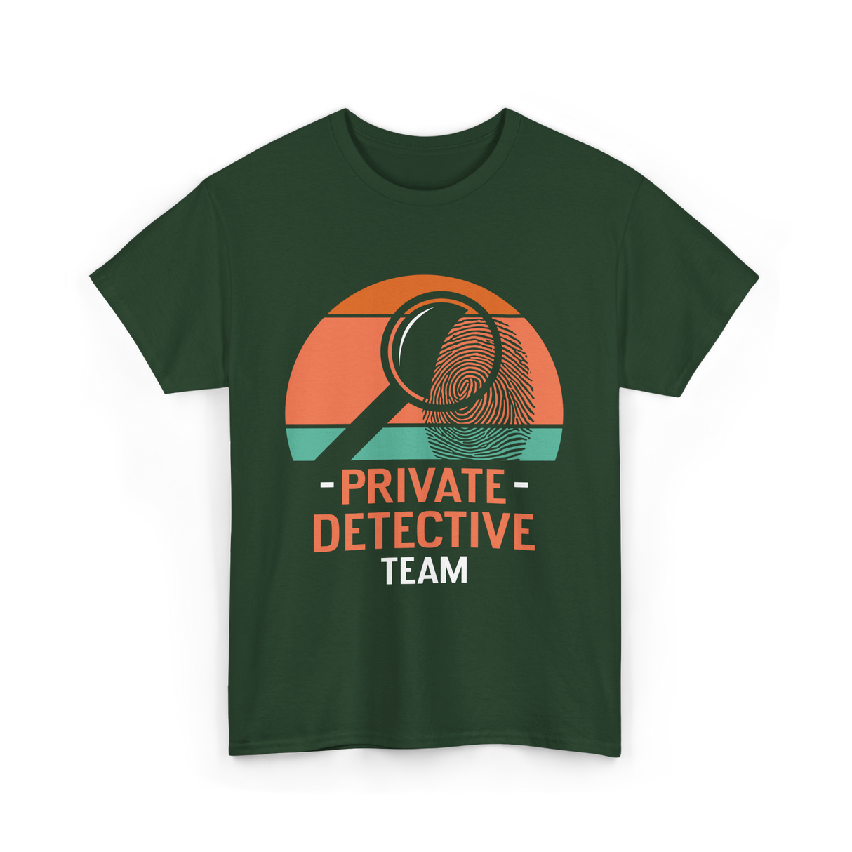 Private Detective Team Investigation T-Shirt - Forest Green