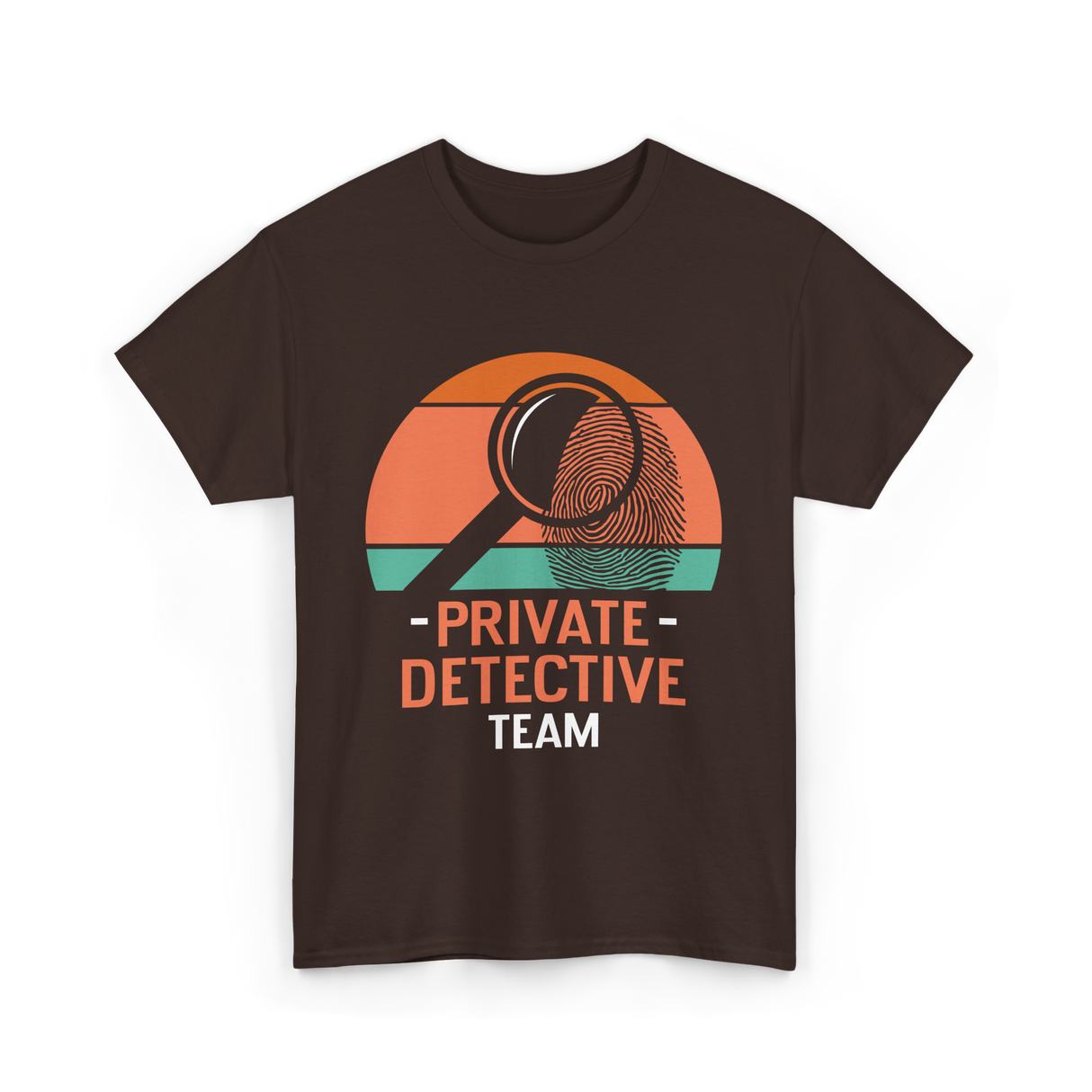 Private Detective Team Investigation T-Shirt - Dark Chocolate